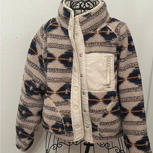 Blank NYC Sherpa Jacket - Cream and Navy